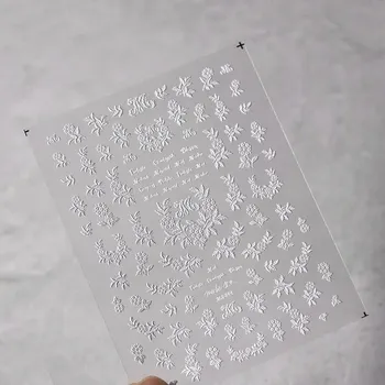 Květinové samolepky pro jemné zdobení nehtů | samolepky, dekorace na nehty - 1 ks MS244