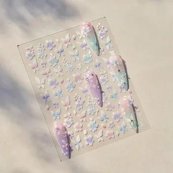 Květy a korálky na nehty pro nail art | samolepky, zdobení - TO4795