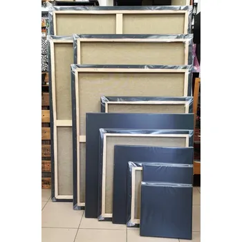 Textilie Černé malířské plátno 80x80cm