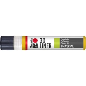 Speciální výtvarná barva Marabu Akrylový liner 3D žlutý 25 ml