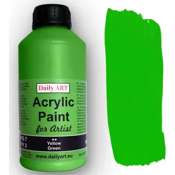 Vodová barva Daily ART Akrylová barva 500 ml Yellow Green