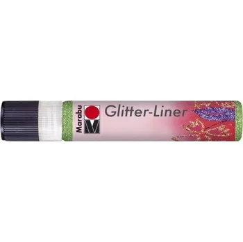 Speciální výtvarná barva Marabu Glitrový liner zelené kiwi 25 ml