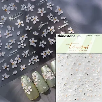 Květinové 5D samolepky na nehty pro léto | samolepky, nálepky - TO4111
