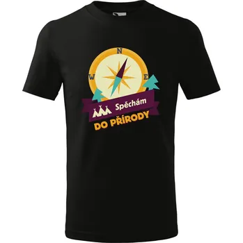 Chlapecké tričko DOBRÝ TRIKO Dětské tričko Spěchám do přírody Velikost: 158/12 let, Barva: Černá
