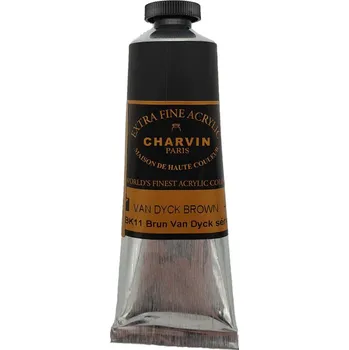 Speciální výtvarná barva Charvin Akrylová barva Extra Fine 60 ml Van Dyck Brown 872