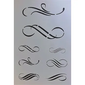 Daily ART Šablona plastová ornamenty kaligrafické 2 A4