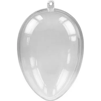 Velikonoční dekorace Vajíčko plastové dvoudílné větší 7,5x5,5 cm