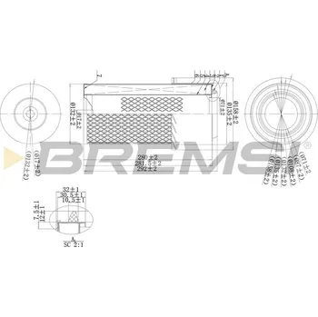 Vzduchový filtr Vzduchový filtr BREMSI FA1669