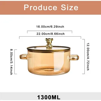 Skleněný hrnec 16 cm