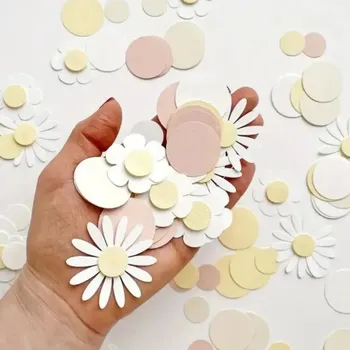 Sladká papírová květinová dekorace na stůl | výzdoba stolu - Růžový