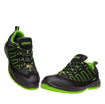 Pracovní obuv Obuv Bennon ALEGRO S1P ESD Green Low polobotka černá/zelená - 42