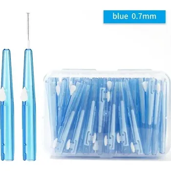 Mezizubní kartáček 30 ks Mezizubní kartáčky pro dokonalé čištění zubů | mezizubní kartáčky, zubní nit - 0,7mm rovný tvar