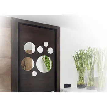 Zrcadlo SET kruhových zrcadlových dlaždic DOTS