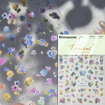 Květinové 5D samolepky na nehty pro léto | samolepky, nálepky - TO4311