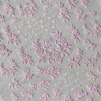 Květinové samolepky pro jemné zdobení nehtů | samolepky, dekorace na nehty - 1 ks MS252