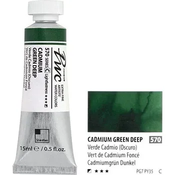 Vodová barva ShinHan Akvarelová barva PWC 15 ml Cadmium Green Deep 570