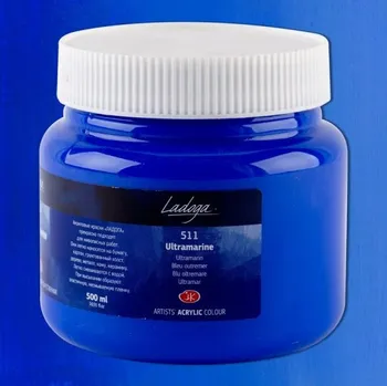 Vodová barva Ladoga Akrylová umělecká barva 500 ml Ultramarin
