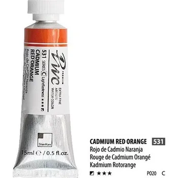 Vodová barva ShinHan Akvarelová barva PWC 15 ml Cadmium Red Orange 531