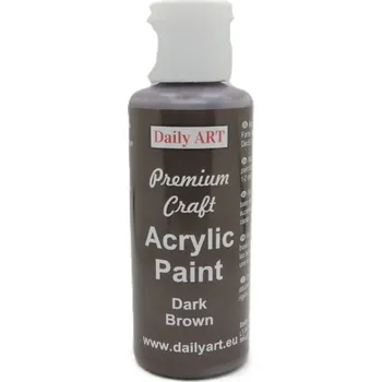 Modelářská barva Akrylová barva Dark Brown Premium Craft 50ml Daily ART