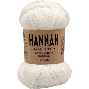 Příze Borgo de Pazzi Hannah 2 Smetanová 50g (Eukalyptová příze Hannah 50g Smetanová )