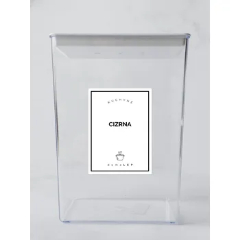 Speciální papír CIZRNA – bílá samolepka na dózu, tučné písmo, 6 × 8 cm | DomaLEP