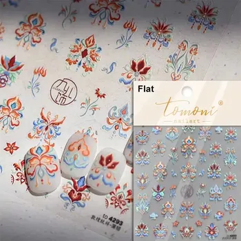 Květinové 5D samolepky na nehty pro léto | samolepky, nálepky - TO4293