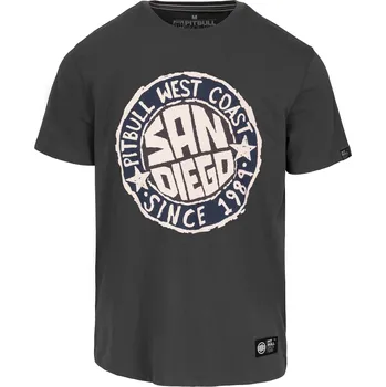 Pánské tričko PitBull West Coast - pánské triko SAN DIEGO SUN grafitové 3XL