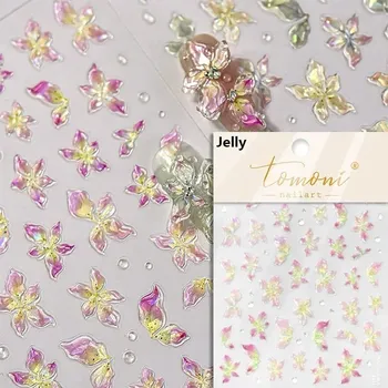 Květinové 5D samolepky na nehty pro léto | samolepky, nálepky - TO4191