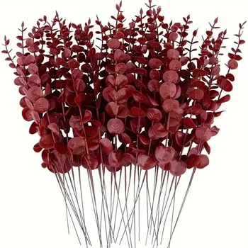 Umělé eukalyptové listy do vázy | květinové dekorace 10 ks - Styl 1