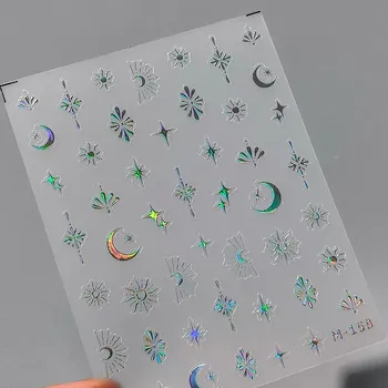 Květinové samolepky pro jemné zdobení nehtů | samolepky, dekorace na nehty - 1 ks M-158-LS