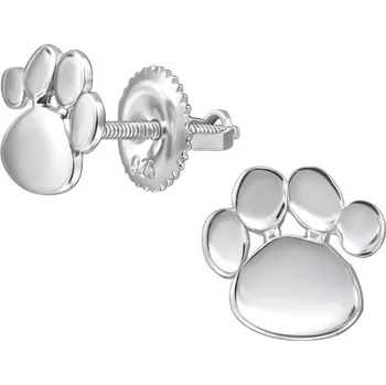 Náušnice Náušnice Tlapka – stříbro 925, rhodium, šroubovací puzeta 0280