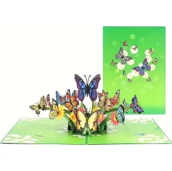 3d přání | originální přáníčka 3 ks - FIALOVÁ