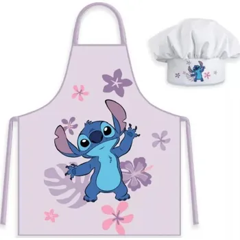 Dívčí pyžamo Kuchařský set LILO AND STITCH zástěra a čepice lila