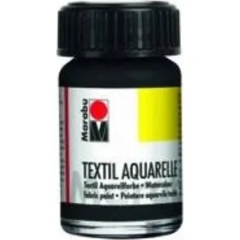 Speciální výtvarná barva Marabu Barva na textil akvarelová černá 15 ml