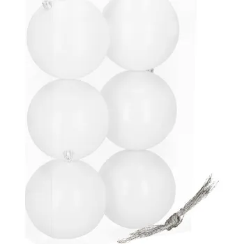 Vánoční dekorace DEKORACE VÁNOČNÍ BAŇKY NA STROMEČEK 6 KS SADA VÁNOČNÍCH KOULÍ 10 CM ZÁVĚSNÉ NEROZBITNÉ OZDOBY