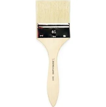Malířský štětec Renesans Štětec široký plochý přírodní 8043/30 bělená štětina