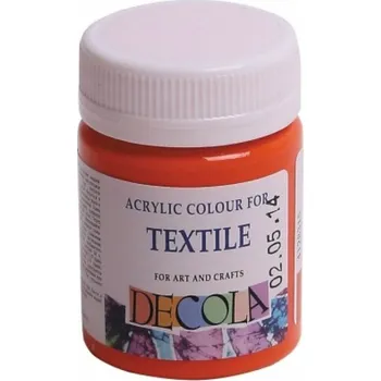 Speciální výtvarná barva Barva na textil Oranžová Decola 50 ml