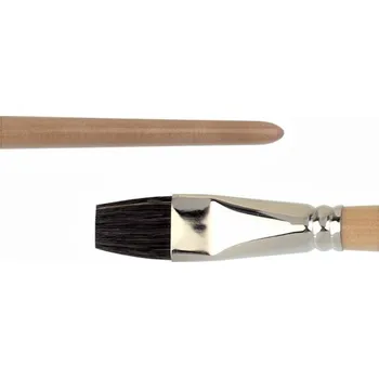 Umělecký štětec Lineo Štětec plochý přírodní hovězí vlas 326/22 dlouhá rukojeť