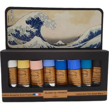 Vodová barva Charvin Kvašové barvy Extra Fine Hokusai The Great Wave sada 8x20 ml