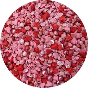 Jedlá dekorace na dort Cukrové zdobení Melodie dvou srdcí 80g - I LOVE CAKES