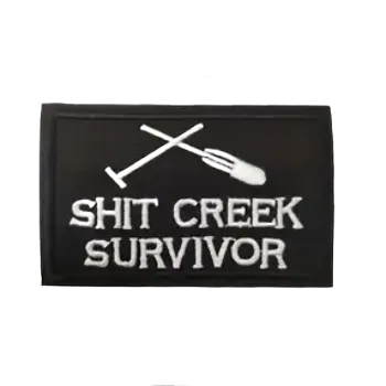 Nažehlovací nášivka - SHIT ... (7,9 x 4,9 cm)