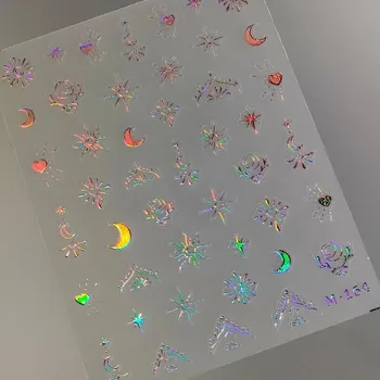 Květinové samolepky pro jemné zdobení nehtů | samolepky, dekorace na nehty - 1 ks M-164-FH