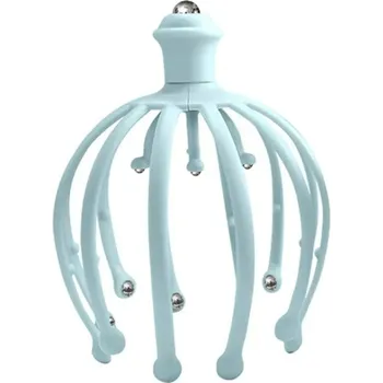 Masážní příslušenství Masážní pavouk na hlavu a krk pro relax | masážní pomůcka, relaxační doplněk - Světle modrá - 18 drápů