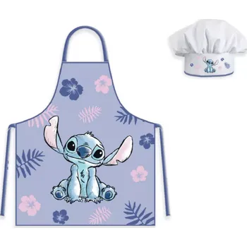 Dívčí pyžamo Kuchařský set LILO AND STITCH zástěra a čepice fialková