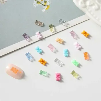 Umělé nehty 50 ks Medvídci na nehty pro gelové zdobení | 3d ozdoby, zdobení na nehty - 50 ks smíšených