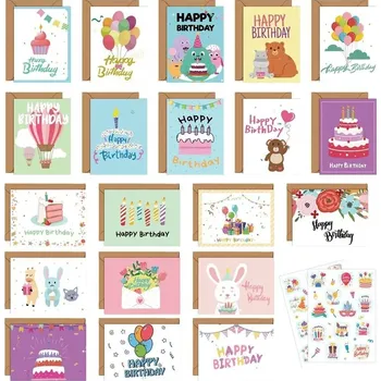 Originální přání k narozeninám se samolepkami | narozeninové karty 42 ks