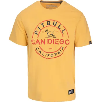 Pánské tričko PitBull West Coast - pánské triko SAN DIEGO žluté M