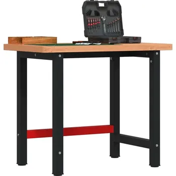 Dílenský stůl vidaXL Pracovní stůl 100 x 60 x 83 cm masivní bukové dřevo obdélníkový [3309663] Barva: tmavě hnědá