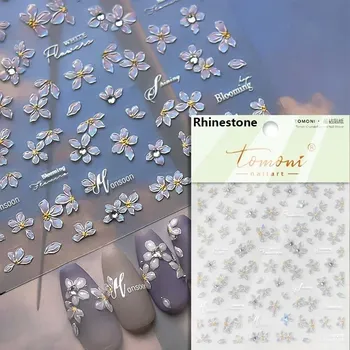 Květinové 5D samolepky na nehty pro léto | samolepky, nálepky - TO3979