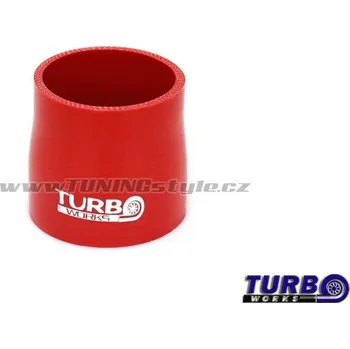 Zapalovací a žhavicí svíčka Silikonová hadice, redukce rovná TurboWorks Red 76/102 - 80mm